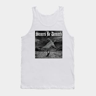 Sinners Be Damned Graphic Design (White) Tank Top